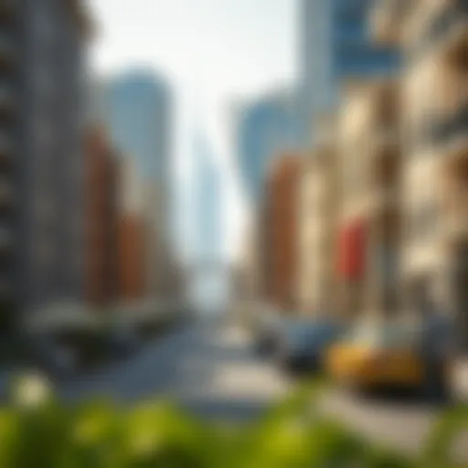 A panoramic view of Alfalah Street showcasing its unique architectural styles