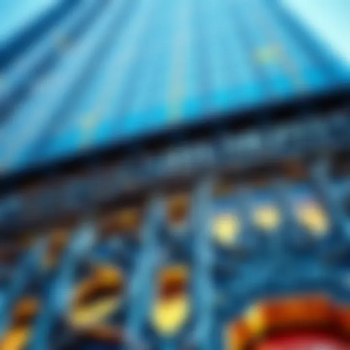 Intricate Facade Details of Blumont Capital Tower Close-up of the tower's facade showcasing intricate design elements