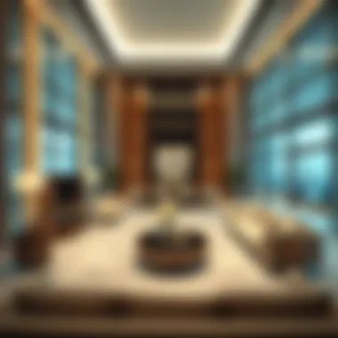 Interior design highlighting the modern and luxurious ambiance inside Boutique 23.