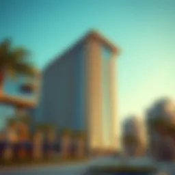 Stunning architectural view of the C18 Corniche Building showcasing its modern design