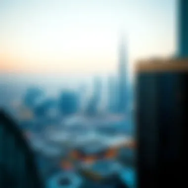 Dubai Skyline View from Al Maha Building Panoramic view of the Dubai skyline from Al Maha Building