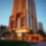 Exterior view showcasing Da Vinci Tower's innovative architecture