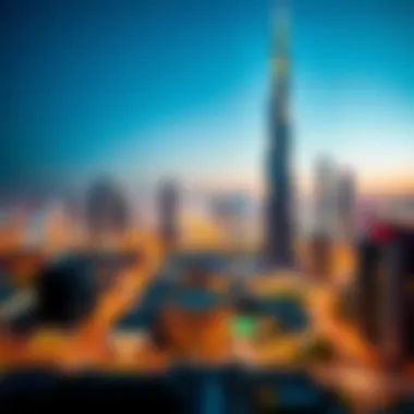 Da Vinci Tower's Role in Dubai's Skyline Panoramic skyline view highlighting Da Vinci Tower's impact on Dubai