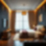 Luxurious daily rental room in Dubai showcasing modern decor