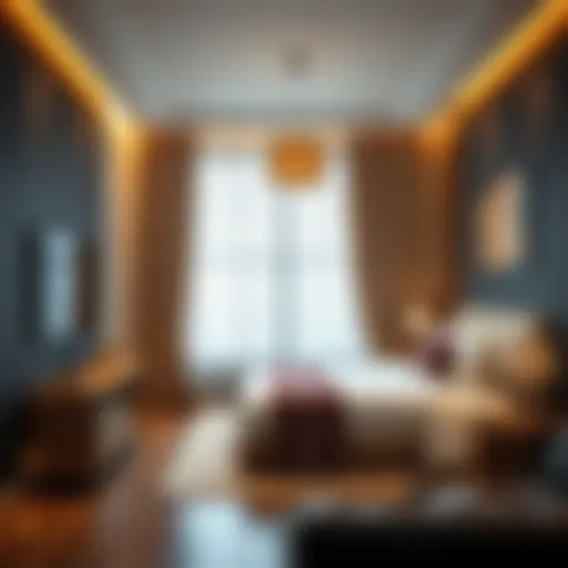 Luxurious daily rental room in Dubai showcasing modern decor