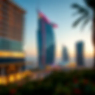 Exploring the Vibrant Context of DAMAC Paramount Hotel The vibrant surroundings of DAMAC Paramount Hotel, highlighting attractions and landscape of Dubai