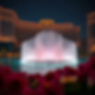 Stunning view of the Dubai Mall Fountain at night