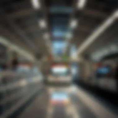 Interior design of the Emirate Tower Metro Station emphasizing contemporary aesthetics