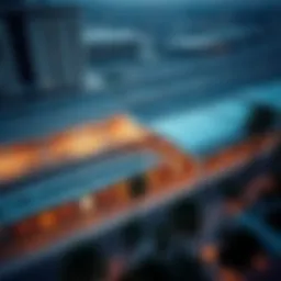 Aerial view of Dubai's energy metro station showcasing its modern architecture