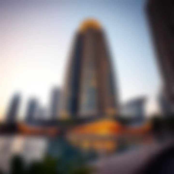 Architectural details of Escan Marina Tower