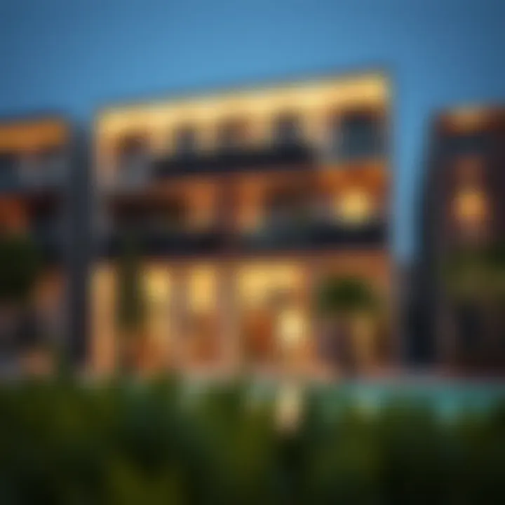 Budget-Friendly Apartment in Dubai A modern apartment building showcasing budget-friendly living options in Dubai