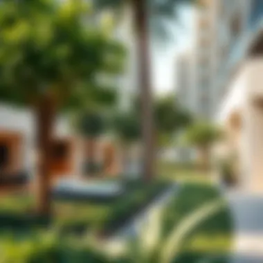 Lively Community Spaces Near Executive Towers Vibrant community spaces around Executive Towers with lush greenery