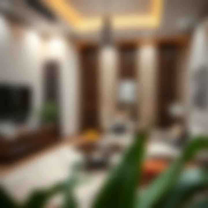 Stylish Living Room in Rashidiya Villa Cozy 1 BHK villa living room in Rashidiya