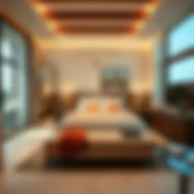 Cozy hotel room with modern amenities