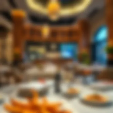 Hotel dining area with diverse cuisine