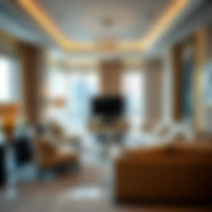 Luxurious interior design of a residential unit in Al Aneeqa Tower