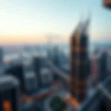 Prime Location of Al Bakhit Tower in Dubai A panoramic view of Al Bakhit Tower's location within the vibrant Dubai skyline