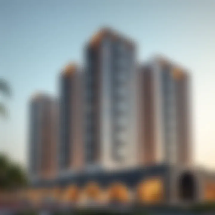 Modern Architecture of Al Diwan Towers Stunning exterior view of Al Diwan Towers showcasing its modern architecture