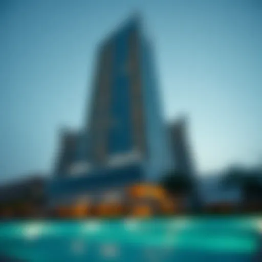 Stunning view of Al Manara Tower showcasing its modern architectural design