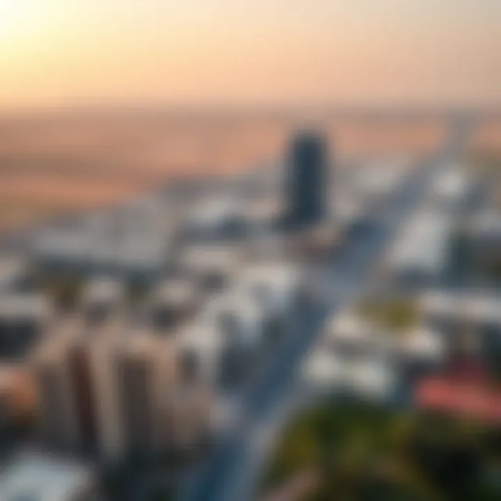 Al Nahda Neighborhood Overview Aerial view of Al Nahda neighborhood highlighting its infrastructure