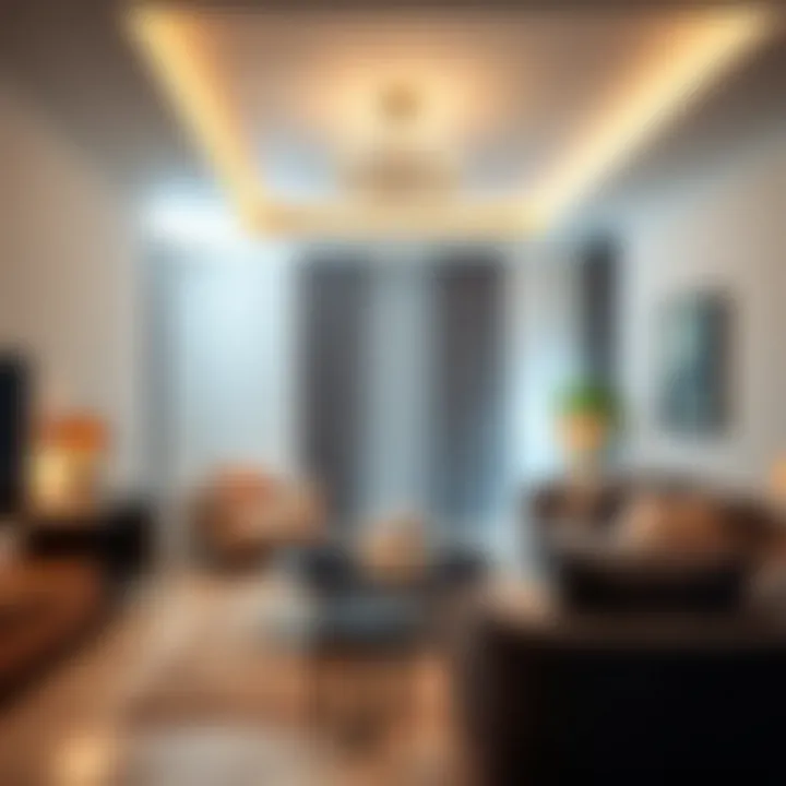 Stylish Partitioned Living Space Interior of a stylish partitioned apartment in Al Rigga