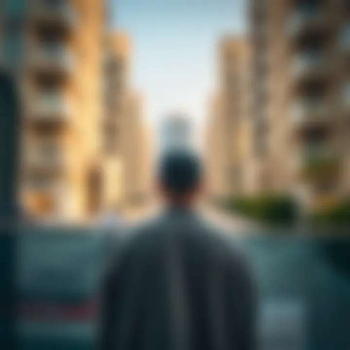 Tenant Exploring Rental Options A tenant exploring rental listings in Al Rigga