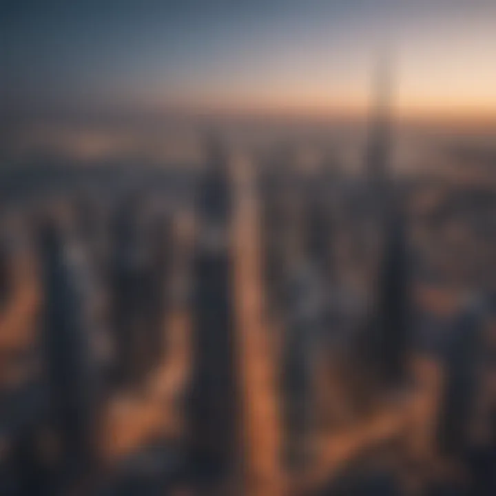 Panoramic view from Al Waleed Tower highlighting Dubai skyline