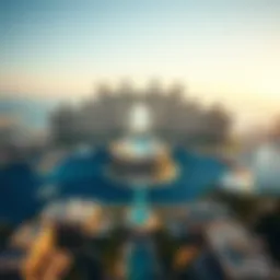 Stunning aerial view of Atlantis the Royal architecture