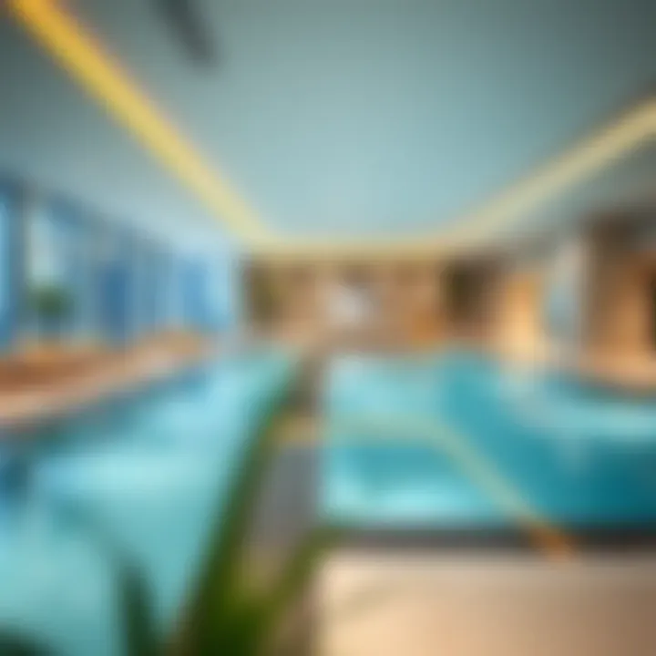 Luxurious amenities at Avanti Tower, including the pool and gym