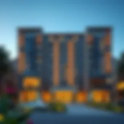 Stunning exterior view of Azure Residences showcasing modern architecture