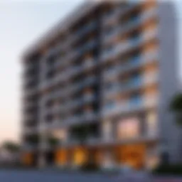 Modern residential building in Dubai Silicon Oasis