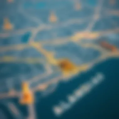 Strategic Location of Binghatti Al Jaddaf in Dubai Map highlighting the strategic location of Binghatti Al Jaddaf in Dubai