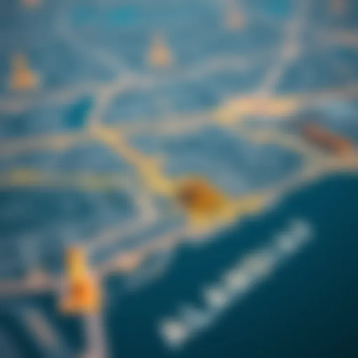 Strategic Location of Binghatti Al Jaddaf in Dubai Map highlighting the strategic location of Binghatti Al Jaddaf in Dubai