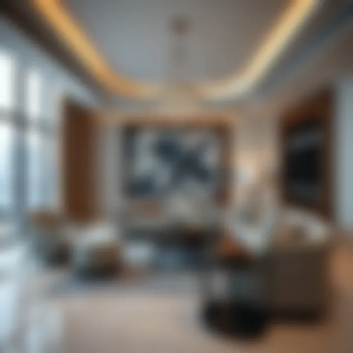 Sophisticated Living Spaces in Binghatti Residence Luxurious living room interior at Binghatti Residence