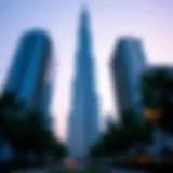 Striking view of the Blue Tower highlighting its architectural elegance