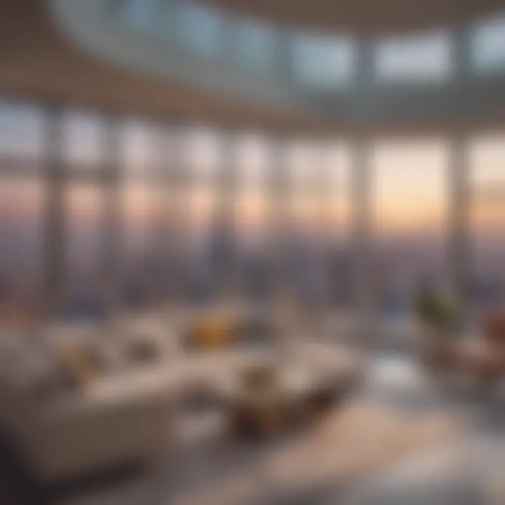 Panoramic view from a high-floor apartment