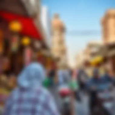 Vibrant Local Market in Bur Dubai Local market scene in Bur Dubai showcasing vibrant culture