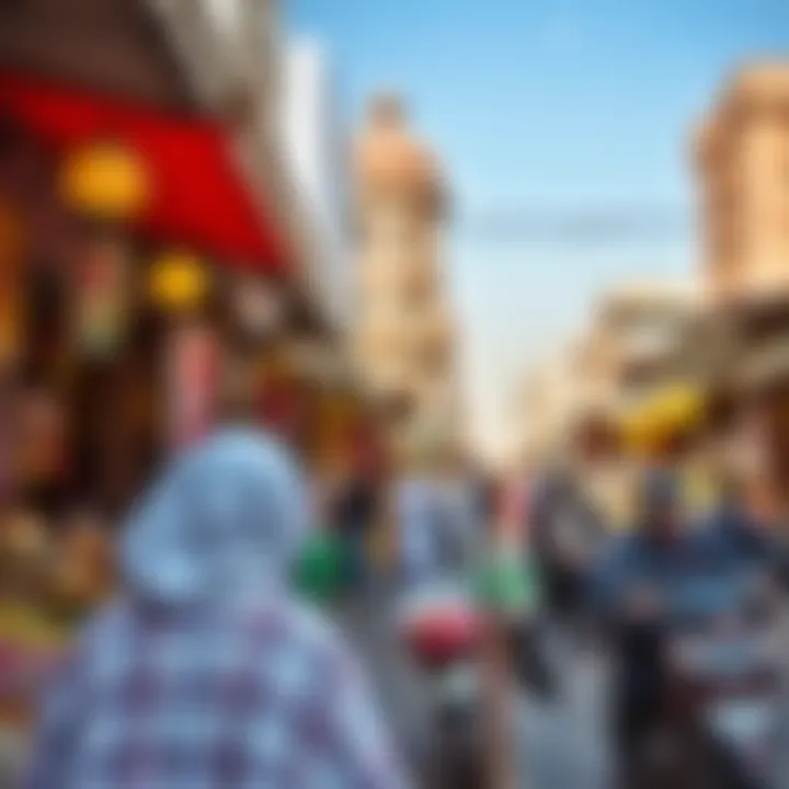 Vibrant Local Market in Bur Dubai Local market scene in Bur Dubai showcasing vibrant culture