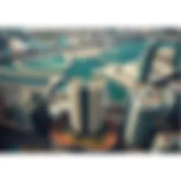 Aerial view of Burj Vista showcasing its modern architecture