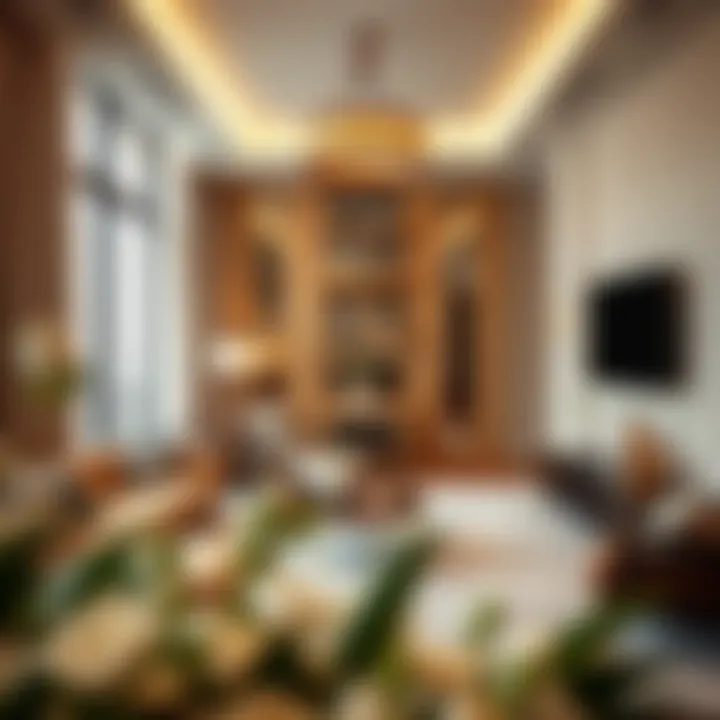 Elegant Living Space in Burj Vista Elegant living space within a Burj Vista apartment