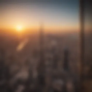 Breathtaking sunset view from Burj Vista Tower 1