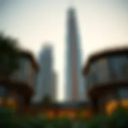 Stunning view of Escan Tower's architectural design