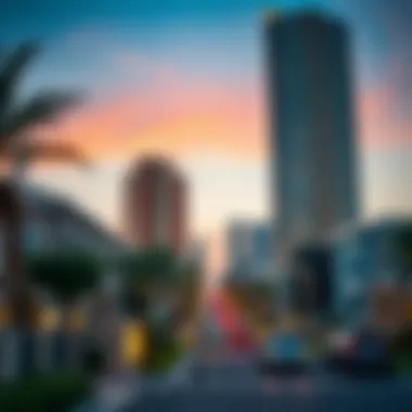 Neighborhood of Escan Tower Vibrant neighborhood surrounding Escan Tower