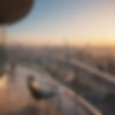 Scenic Balcony View from Etihad Plaza Scenic view from a balcony in Etihad Plaza