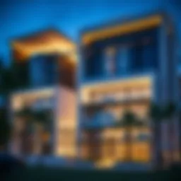 Architectural details of Expo City Residence showcasing modern design