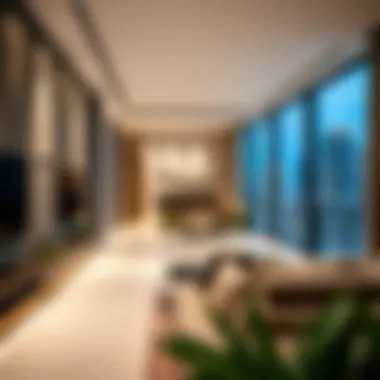 Luxurious apartment interiors highlighting contemporary design