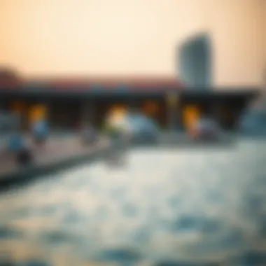 Tranquil waterfront scenes capturing leisure activities