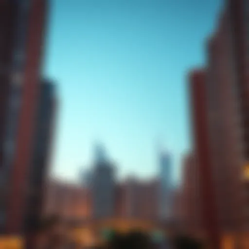 Vibrant Skyline of Dubai Vibrant skyline of Dubai showcasing apartment buildings