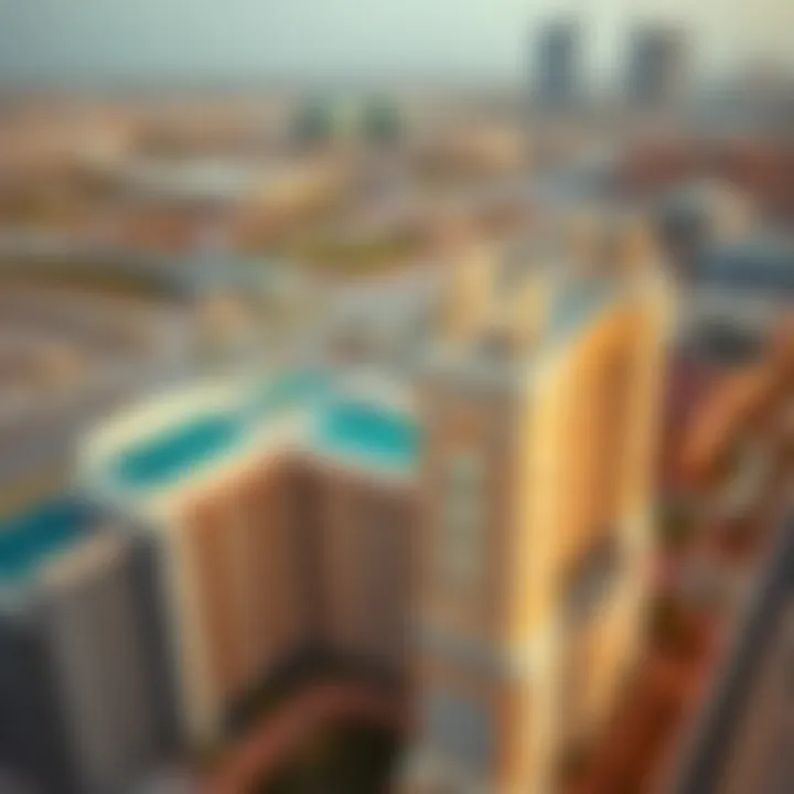 Key Locations in Abu Dhabi's Hospitality Landscape Aerial view of a prominent hotel apartment location in Abu Dhabi