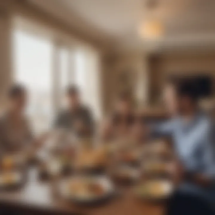 Travelers enjoying meals in hotel room